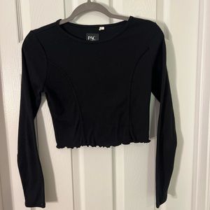 Pacsun Cropped Black Shirt